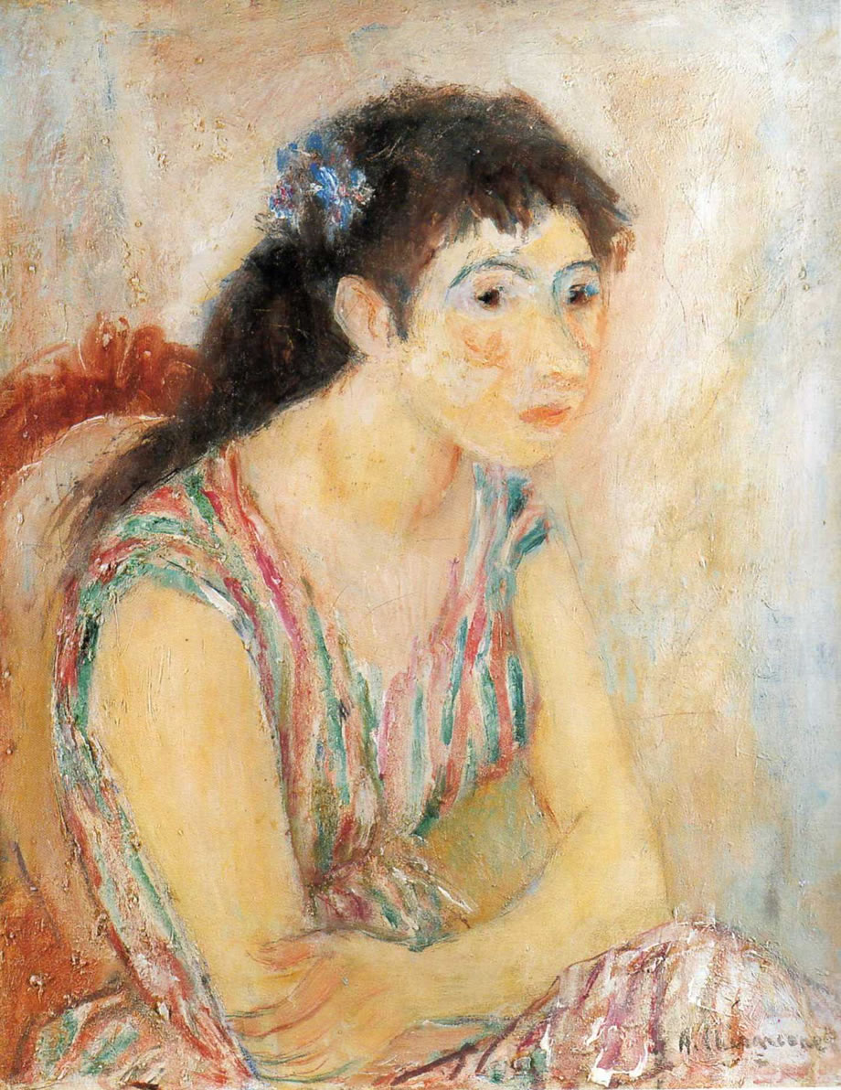 Figura, 1947-’54, olio su tela, cm 50x40, Napoli, collezione privata